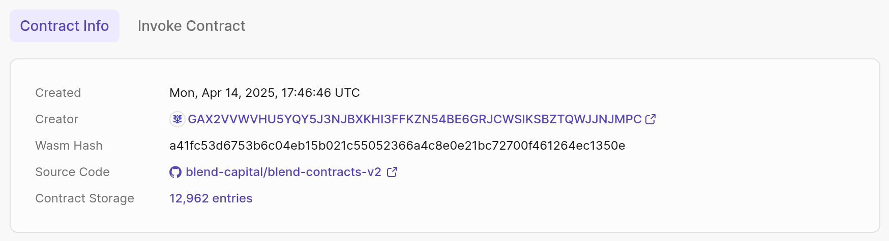 Lab: Contract Explorer: Contract Info